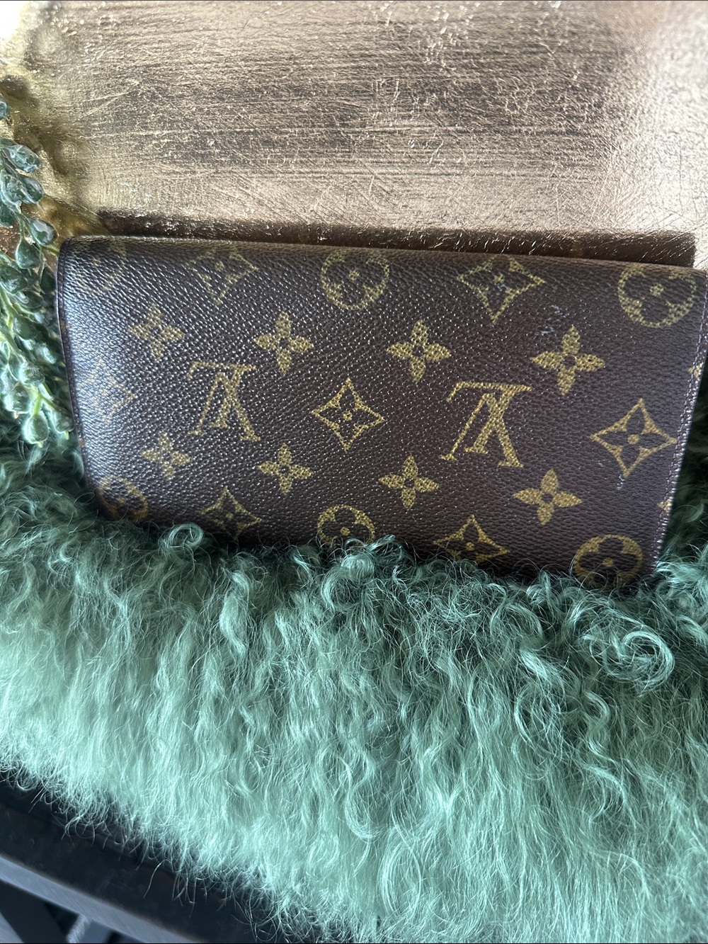 Louis Vuitton Monogram Canvas Wallet in Brown and Gold - Picture 2 of 14